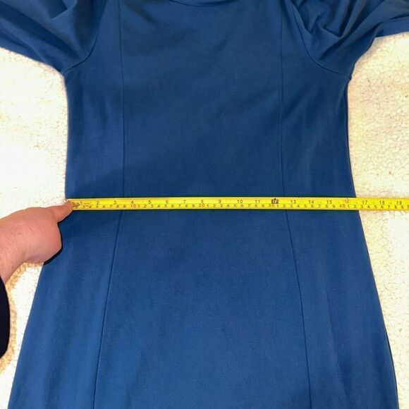J. Crew Womens Long Sleeve Zipper Back Blue Knit Dress Size Small - Picture 10 of 13